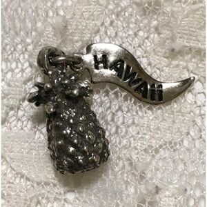 Sterling Silver Pineapple Charm Hawaiian Charm Vintage